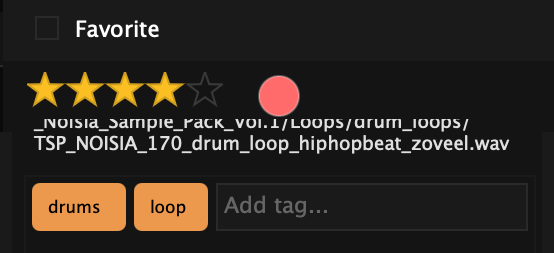 Smart organization — sample metadata panel
