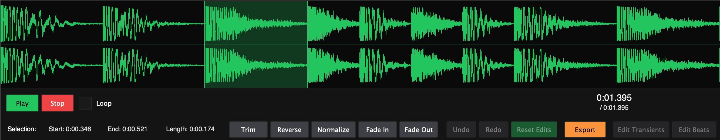 Powerful waveform editing